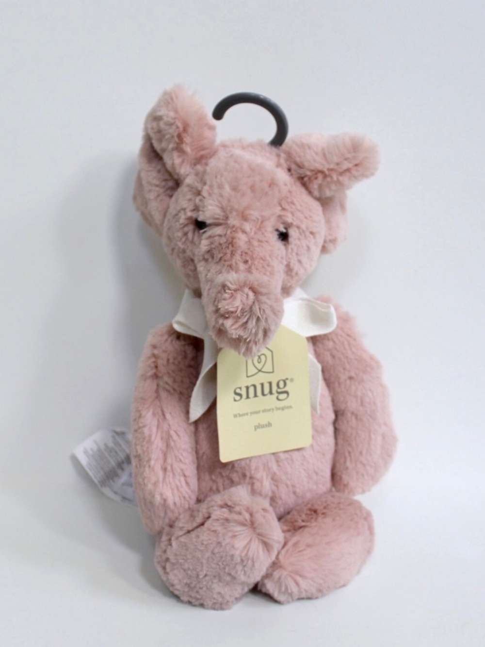 Snug Pink Mauve Elephant Plush Soft Baby Toy Stuffed Animal Lovey 12" NEW